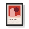 Personalised Family Exhibition Print - framed pink first home exhibition print