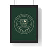 Personalised Family Golf Club Crest Print - framed forest green golf crest