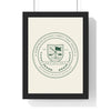 Personalised Family Golf Club Crest Print - framed green on cream golf society crest