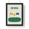 Personalised Family Golf Print - framed sage version with three flags