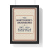 Personalised Family Name Mosaic Print - framed terracotta and navy tiled print with a long double-barrelled name