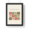 Personalised Family Periodic Table Print - framed earthy version with twelve family members