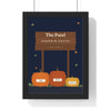 Personalised Family Pumpkin Patch Print - navy version for a family of three
