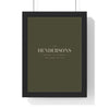 Personalised Family Surname Print - framed olive and cream family name print
