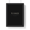 Personalised Family Surname Print - framed black wedding surname print for Ben and Chloe Walker