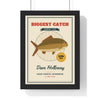 Personalised Fishing Poster - framed cream fishing poster with a 24lb 6oz common carp