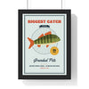 Personalised Fishing Poster - pale sky perch version for Grandad Pete