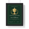 Personalised Football Award Certificate Print - pitch green Coach of the Year version