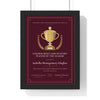 Personalised Football Award Certificate Print - claret Golden Boot version