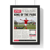 Personalised Football Back Page Newspaper Print - framed personalised football back page newspaper print
