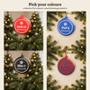 Personalised Football Bauble - colour options