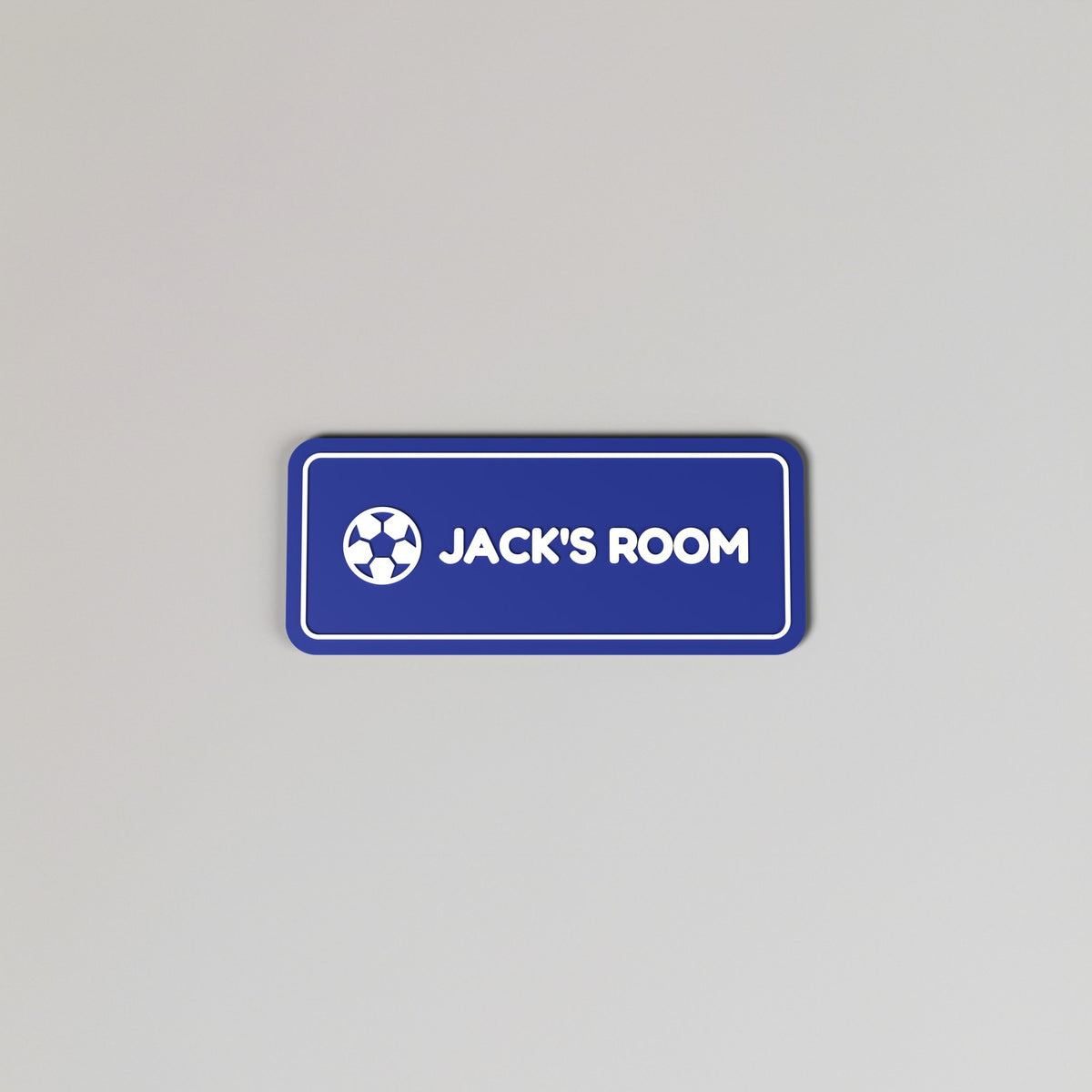 Personalised Football Door Sign - personalised football door sign on the wall