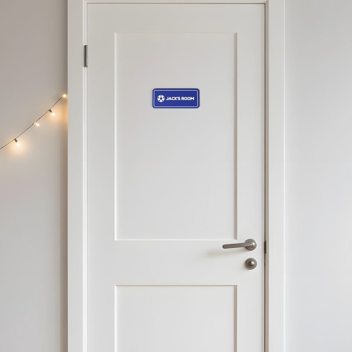 Personalised Football Door Sign - shown at real size