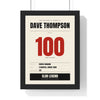 Personalised Football Milestone Print - framed football milestone print, 100 goals