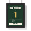 Personalised Football Milestone Print - framed first goal print for an under 9s player