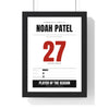 Personalised Football Milestone Print - framed player of the season print