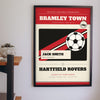 Personalised Football Programme Print - on the living room wall