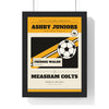 Personalised Football Programme Print - amber and black junior cup final version