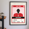 Personalised Football Sticker Print - on the bedroom wall