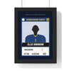Personalised Football Sticker Print - framed blue and gold goalkeeper sticker