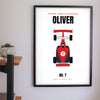 Personalised Future World Champion Print - on a bedroom wall