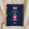 Personalised Future World Champion Print - pink car on navy for Isla