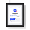 Personalised Gamer Profile Card Print - white and electric blue building fan version