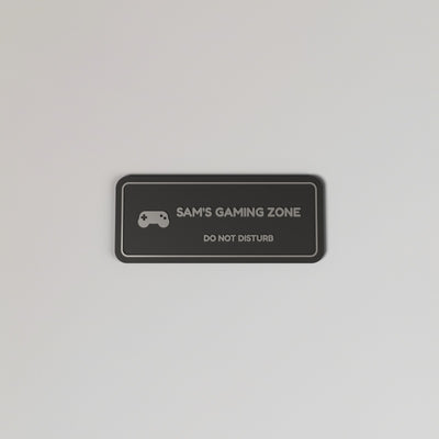 Personalised Gaming Room Door Sign - personalised gaming room door sign on the wall