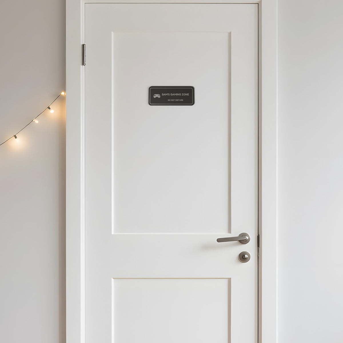 Personalised Gaming Room Door Sign - shown at real size