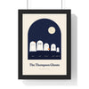 Personalised Ghost Family Print - framed cream ghost family print with five ghosts and a dog
