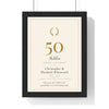 Personalised Golden Wedding Anniversary Print - framed personalised golden wedding anniversary print