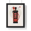 Personalised Golf Bag Print - framed black and red version