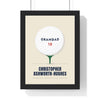 Personalised Golf Ball Print - framed cream golf ball print for Grandad