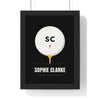 Personalised Golf Ball Print - framed black golf ball print for a first hole in one