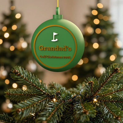 Personalised Golf Christmas Bauble - personalised golf christmas bauble on the Christmas tree