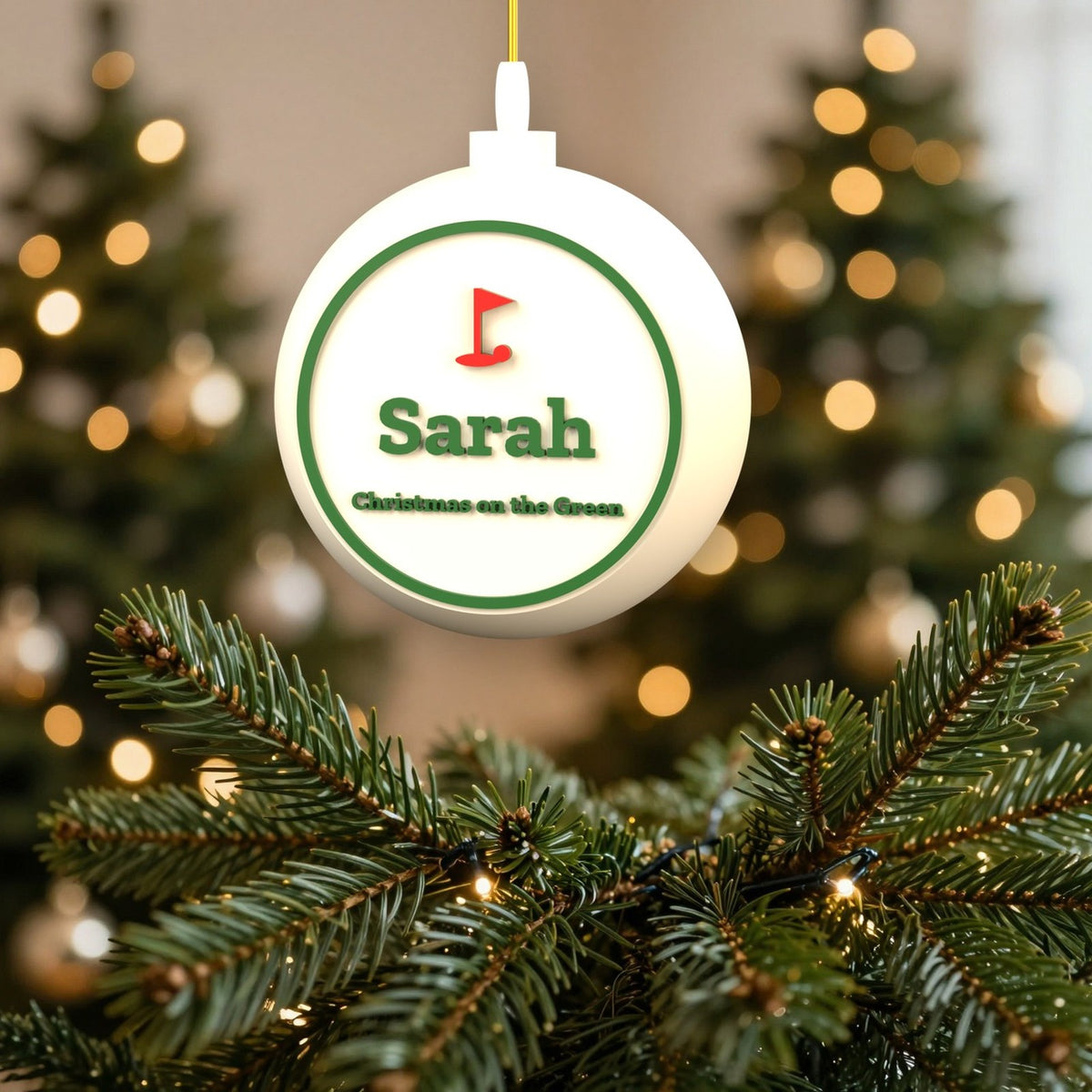 Personalised Golf Christmas Bauble - more colour ideas