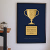 Personalised Golf Club Champion Print - golf club champion trophy print on the study wall