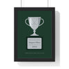 Personalised Golf Club Champion Print - framed silver on forest green ladies club champion version