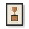 Personalised Golf Club Champion Print - framed bronze on cream captain's prize version