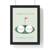 Personalised Golf Couple Print - framed sage version for a fortieth anniversary