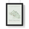 Personalised Golf Course Map Print - framed sage links course map for a club champion