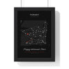 Personalised Golf Course Map Print - framed black links course map for a retirement