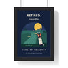 Personalised Golf Retirement Print - framed navy golf retirement print