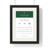 Personalised Golf Scorecard Print - framed golf scorecard print with a green header and a hole in one