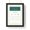 Personalised Golf Scorecard Print - framed links teal version, a first full round