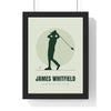 Personalised Golfer Print - framed sage golfer silhouette print for James Whitfield