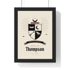Personalised Gothic Family Crest Print - framed gothic family crest print for House of Thompson
