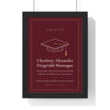 Personalised Graduation Print - burgundy and gold master's version