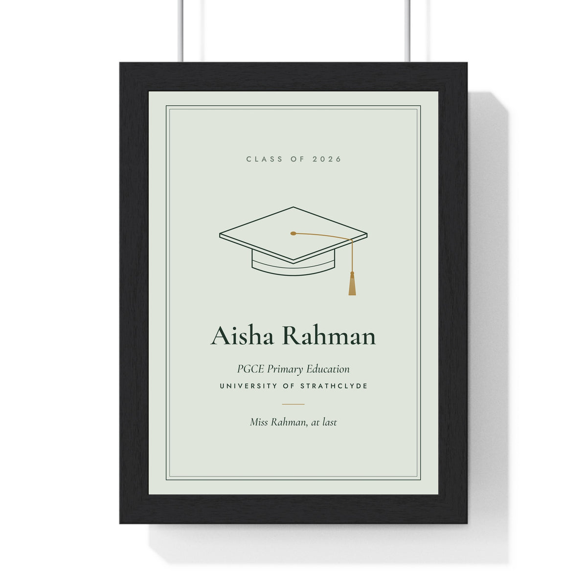 Personalised Graduation Print - sage PGCE version