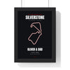 Personalised Grand Prix Circuit Print - framed black Silverstone first Grand Prix print